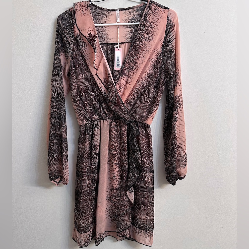 New Pink Blush & Black Dress